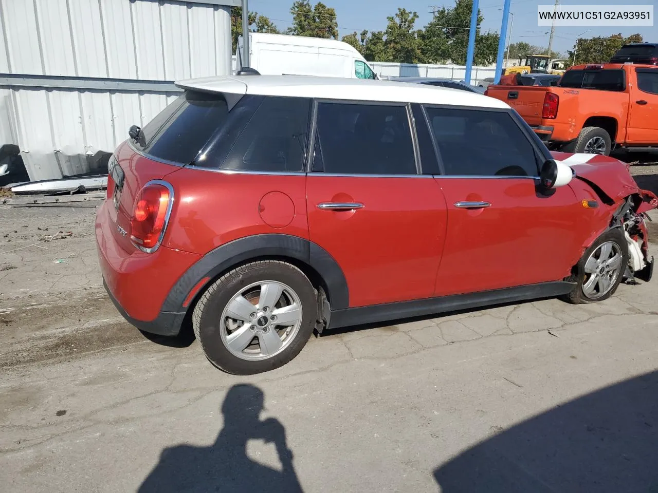 2016 Mini Cooper VIN: WMWXU1C51G2A93951 Lot: 75359324