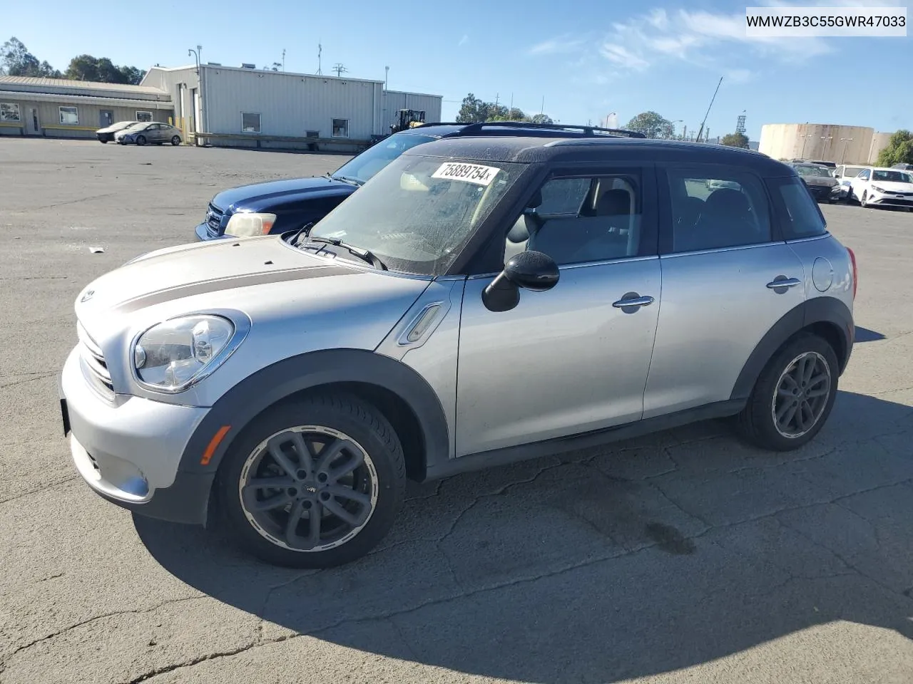 2016 Mini Cooper Countryman VIN: WMWZB3C55GWR47033 Lot: 75889754