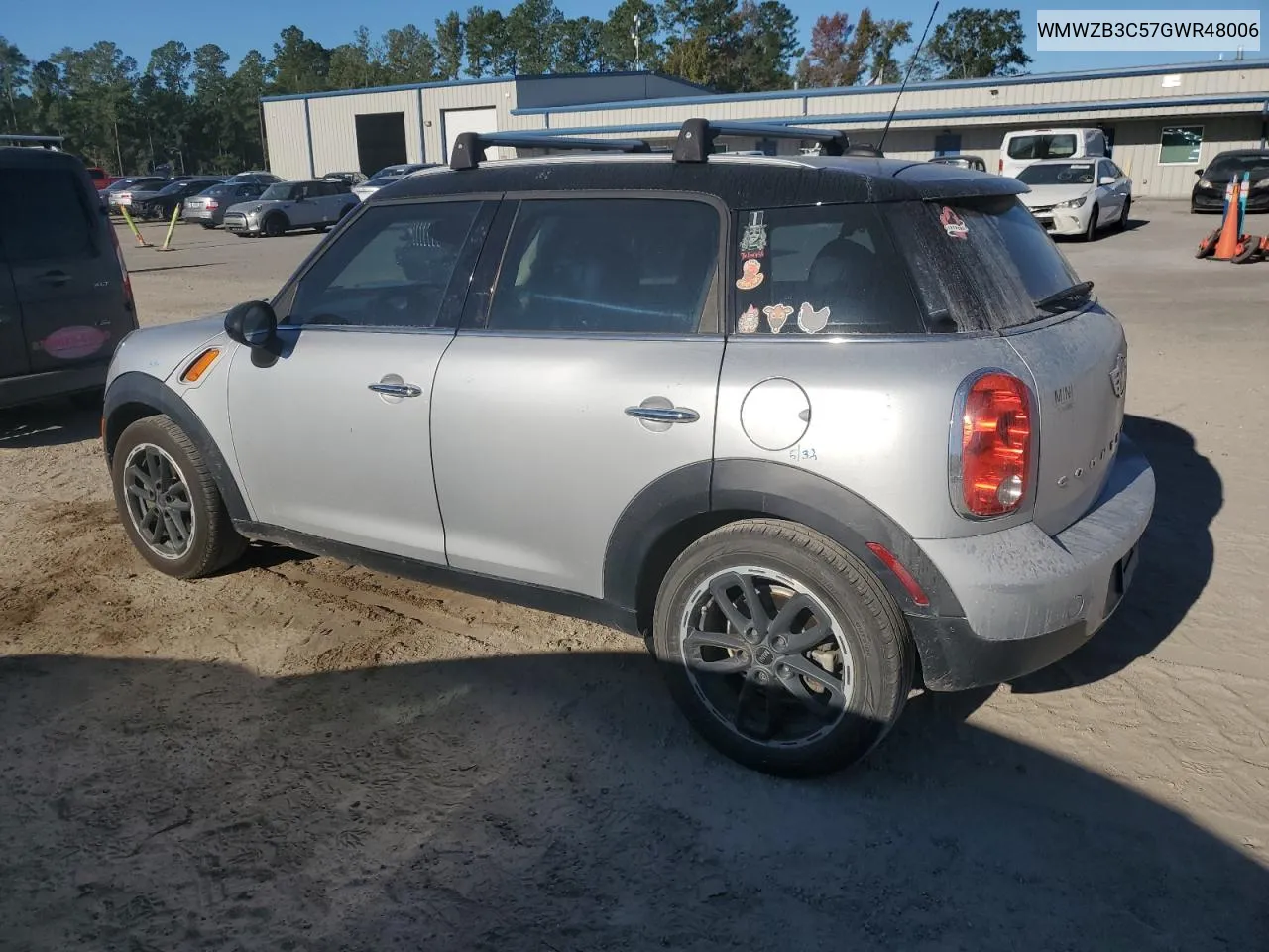 2016 Mini Cooper Countryman VIN: WMWZB3C57GWR48006 Lot: 76268734