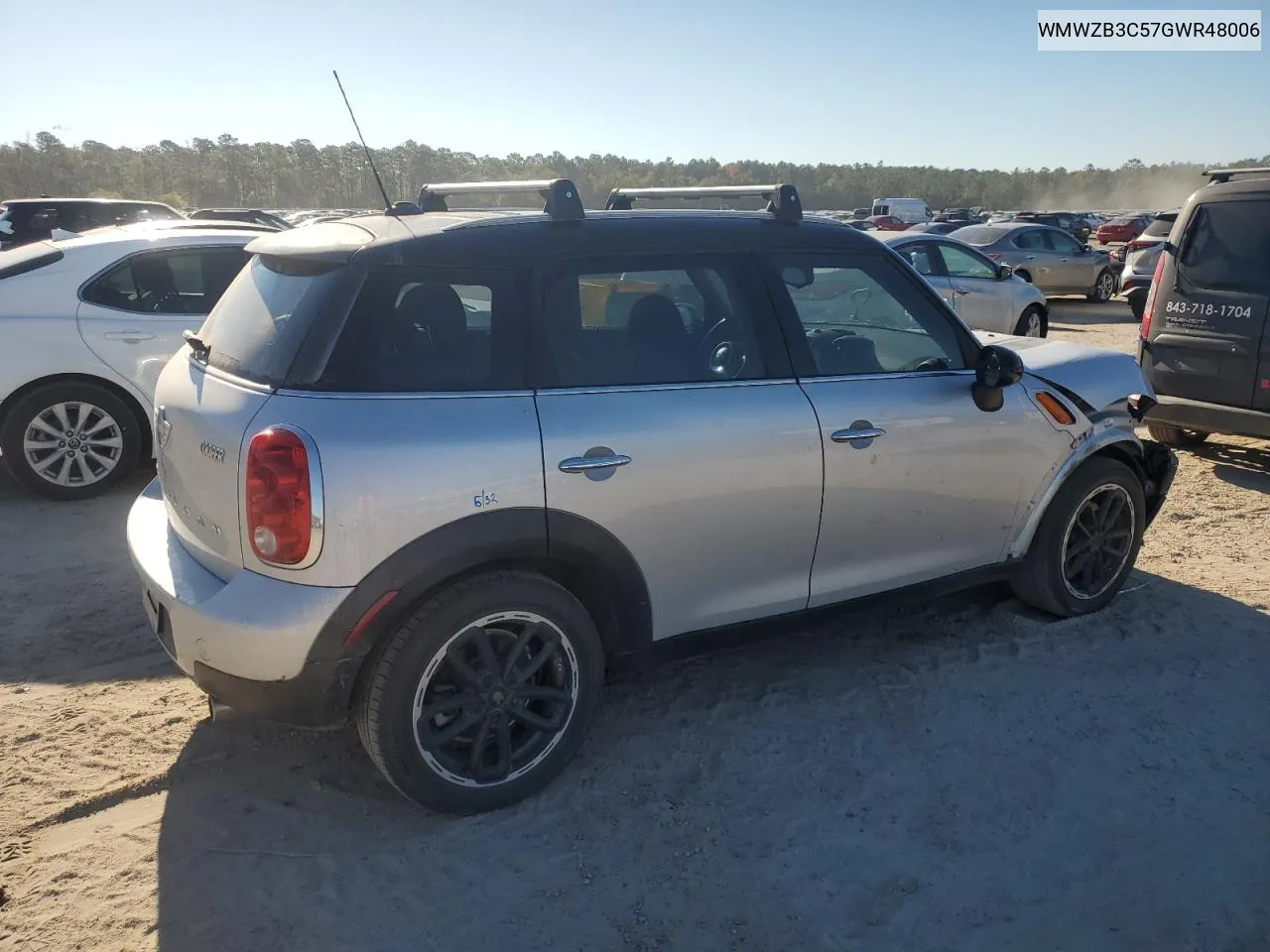 2016 Mini Cooper Countryman VIN: WMWZB3C57GWR48006 Lot: 76268734