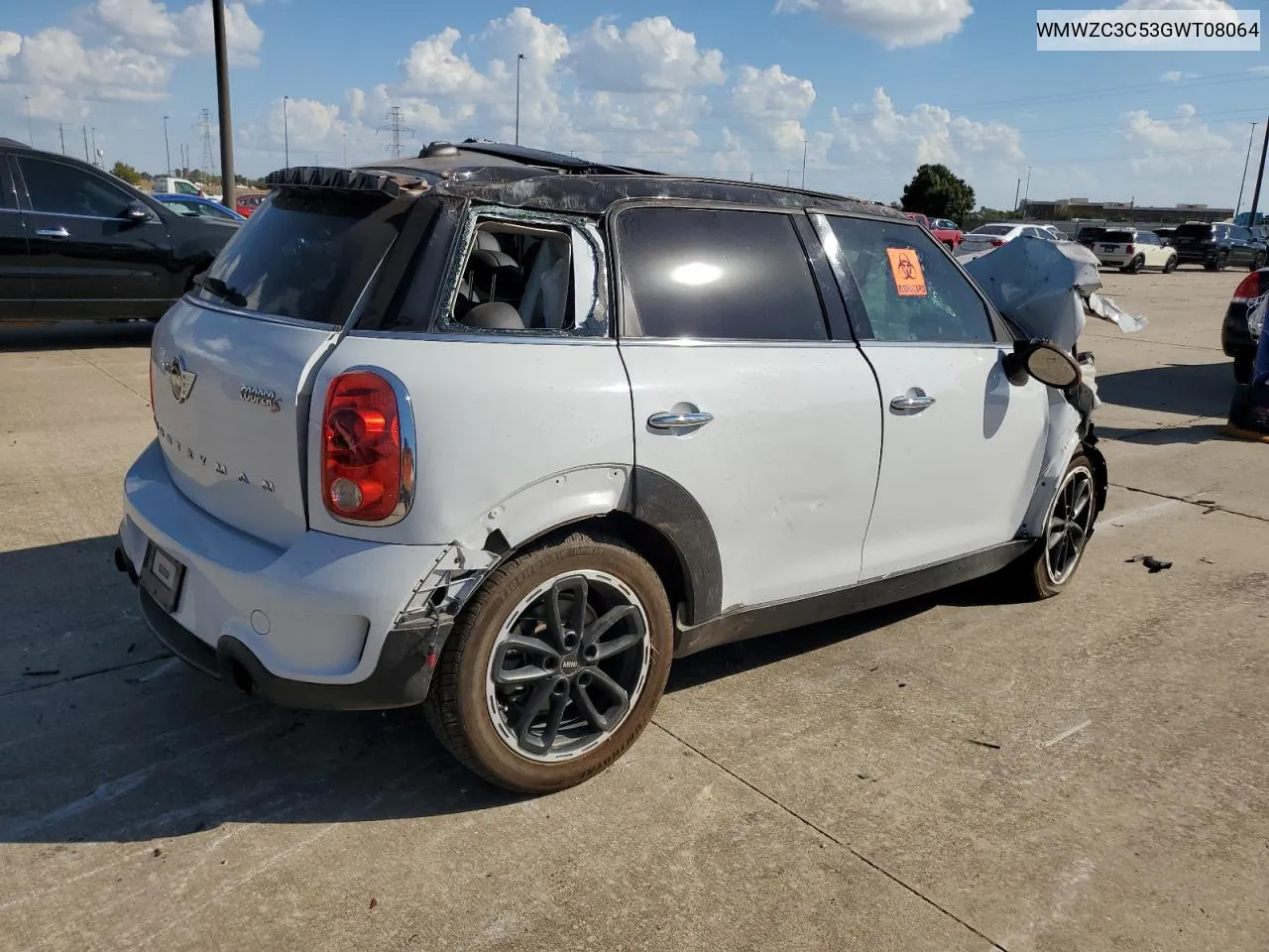 2016 Mini Cooper S Countryman VIN: WMWZC3C53GWT08064 Lot: 76457704