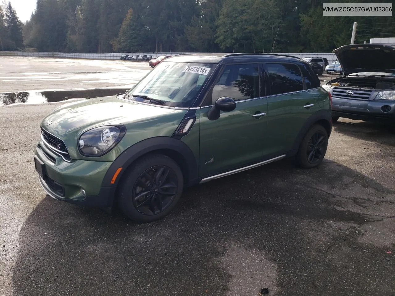 2016 Mini Cooper S Countryman VIN: WMWZC5C57GWU03366 Lot: 76623814