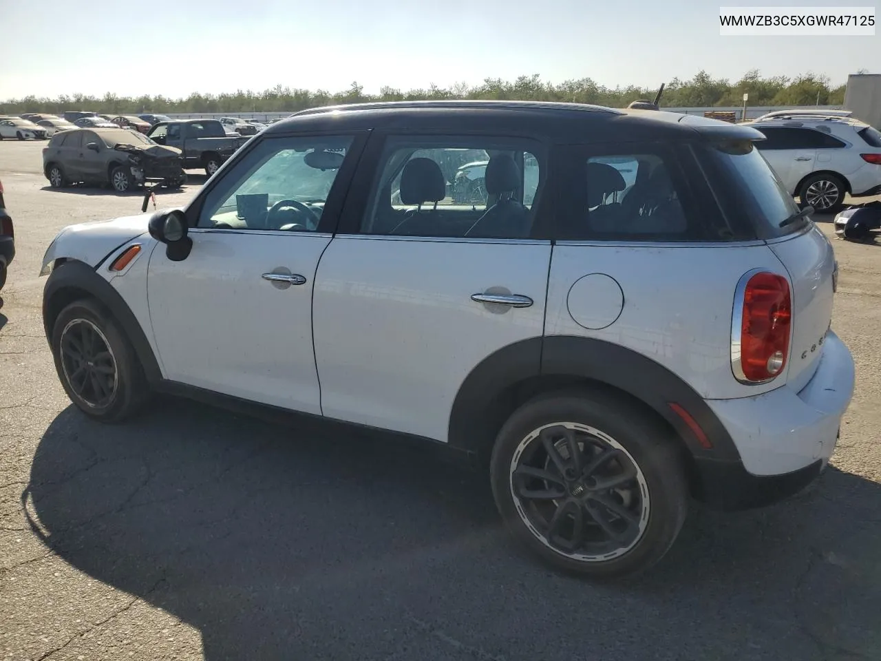 2016 Mini Cooper Countryman VIN: WMWZB3C5XGWR47125 Lot: 77440664