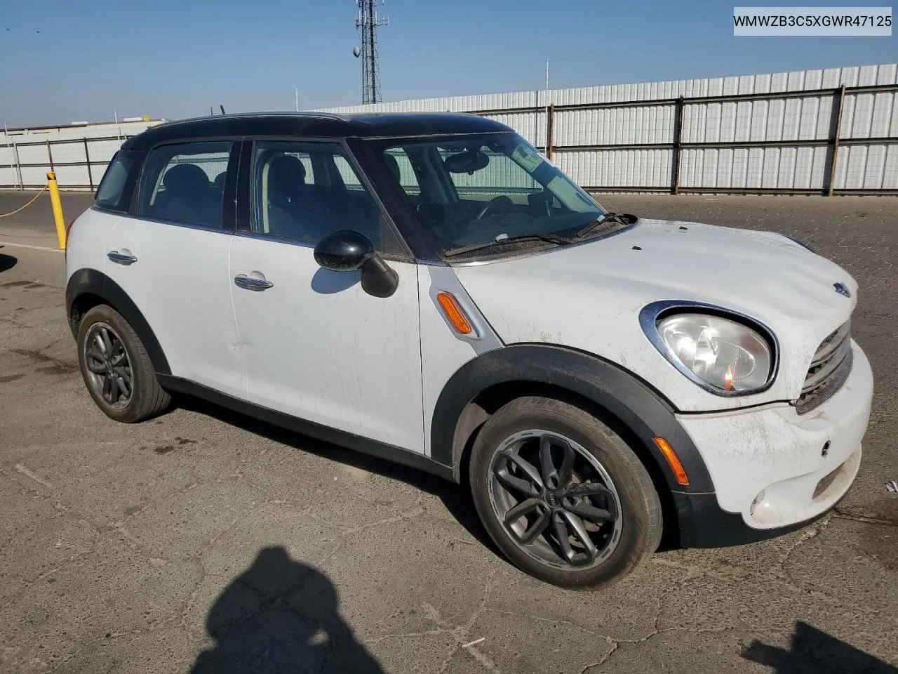 2016 Mini Cooper Countryman VIN: WMWZB3C5XGWR47125 Lot: 77440664