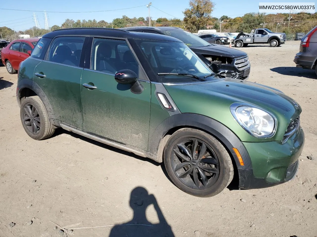 2016 Mini Cooper S Countryman VIN: WMWZC5C58GWU03375 Lot: 77481614