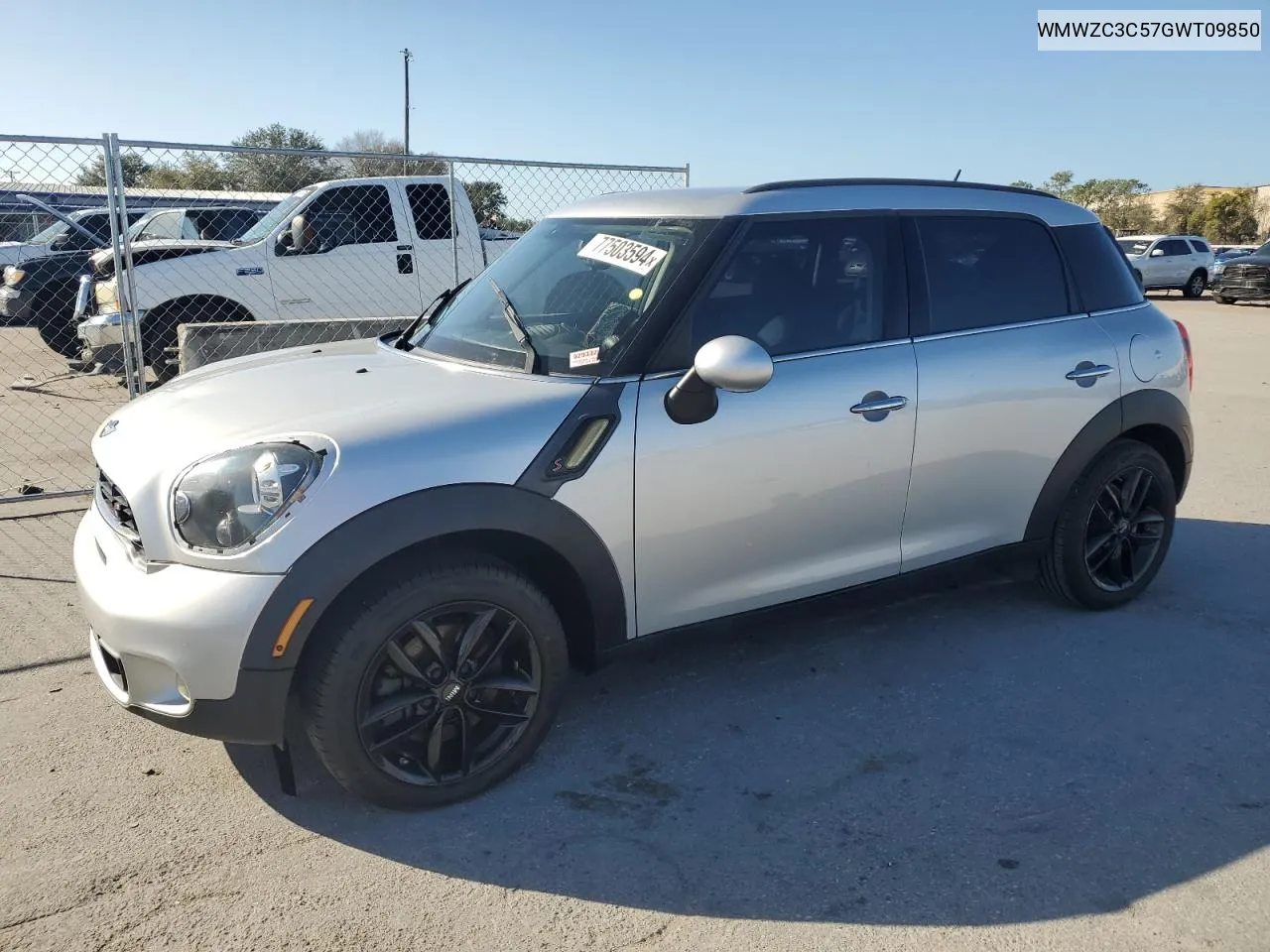 2016 Mini Cooper S Countryman VIN: WMWZC3C57GWT09850 Lot: 77503594