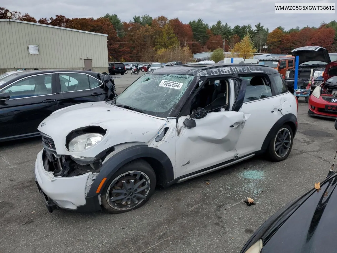 2016 Mini Cooper S Countryman VIN: WMWZC5C5XGWT38612 Lot: 78003064