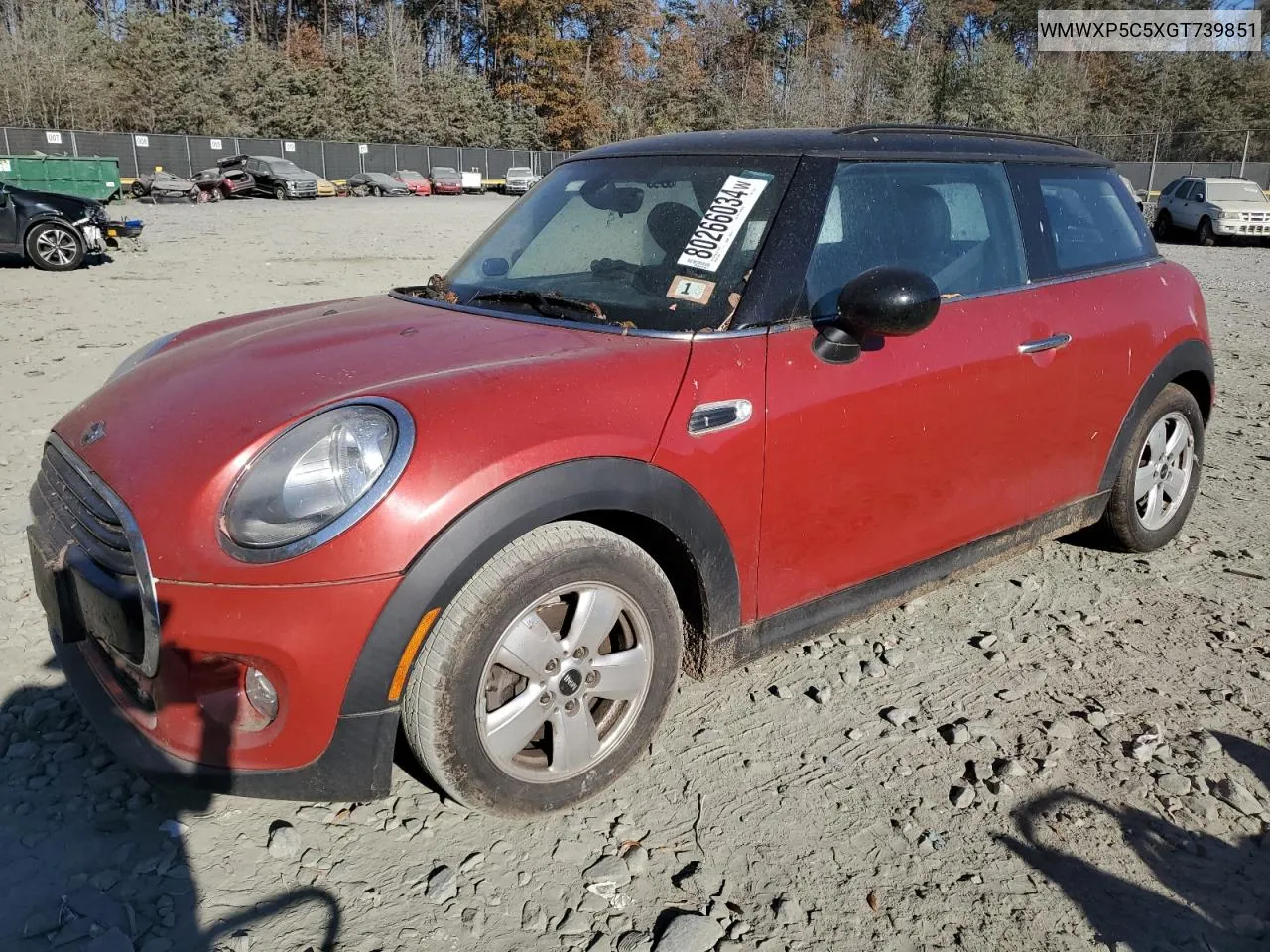 2016 Mini Cooper VIN: WMWXP5C5XGT739851 Lot: 80266034