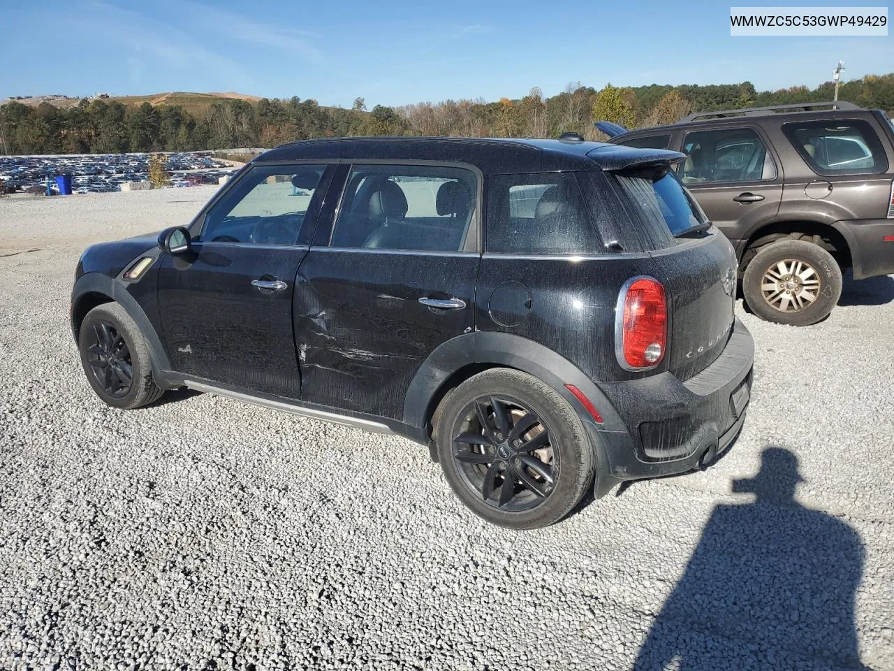 2016 Mini Cooper S Countryman VIN: WMWZC5C53GWP49429 Lot: 80279504