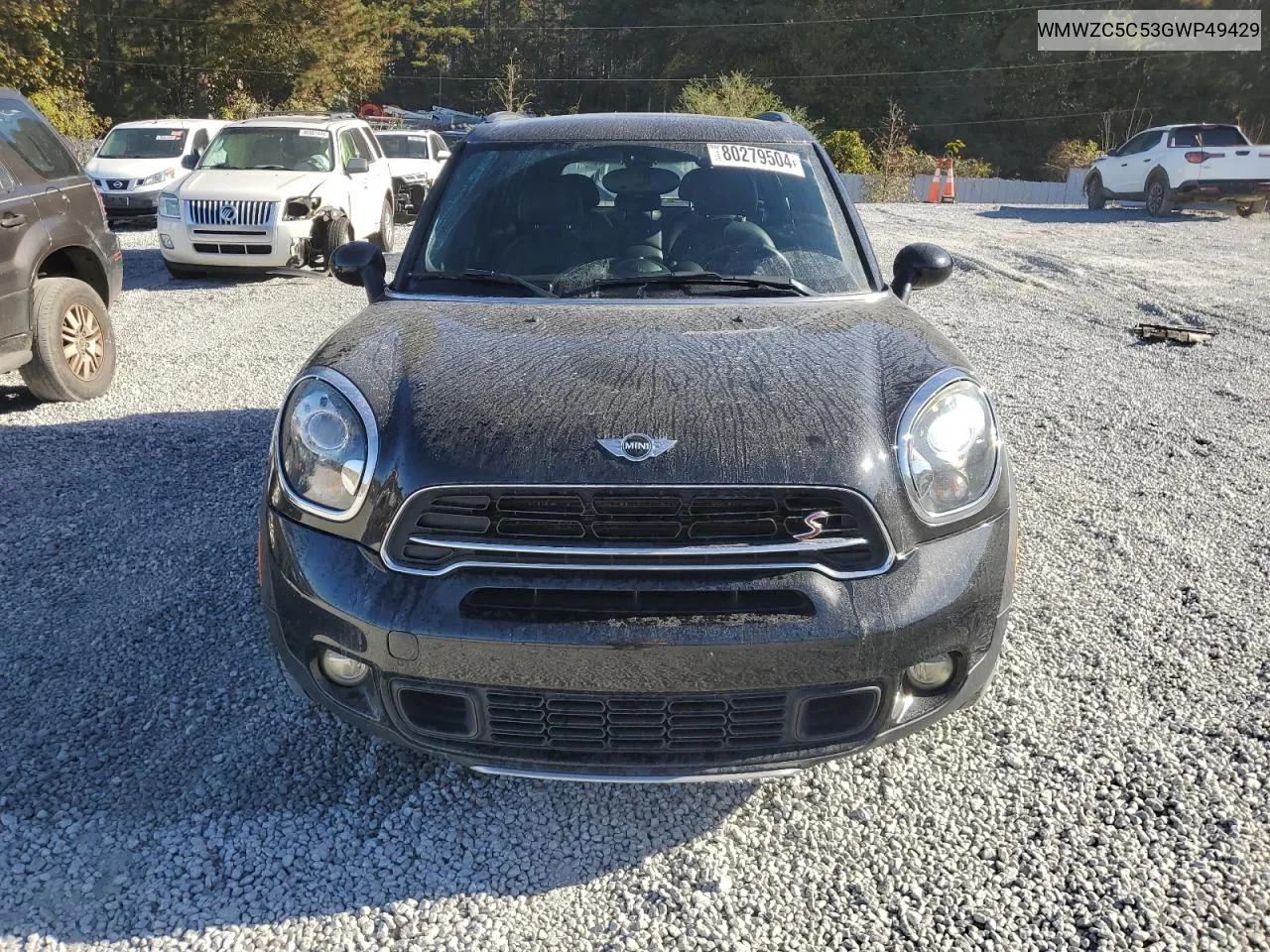 2016 Mini Cooper S Countryman VIN: WMWZC5C53GWP49429 Lot: 80279504