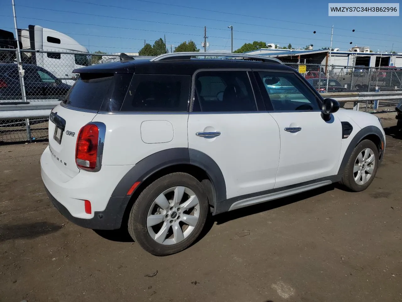 2017 Mini Cooper Countryman VIN: WMZYS7C34H3B62996 Lot: 71678874