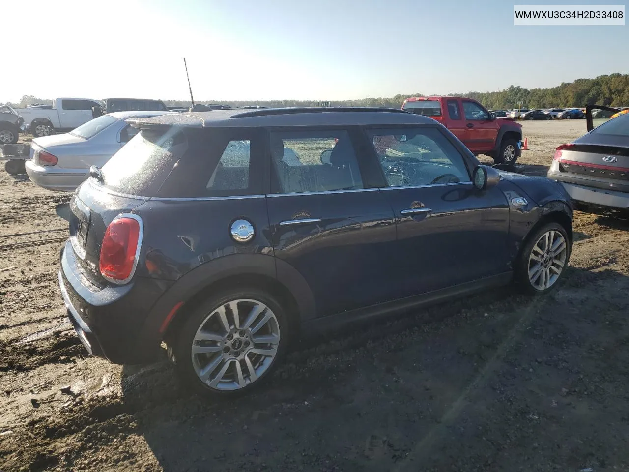 2017 Mini Cooper S VIN: WMWXU3C34H2D33408 Lot: 71986674