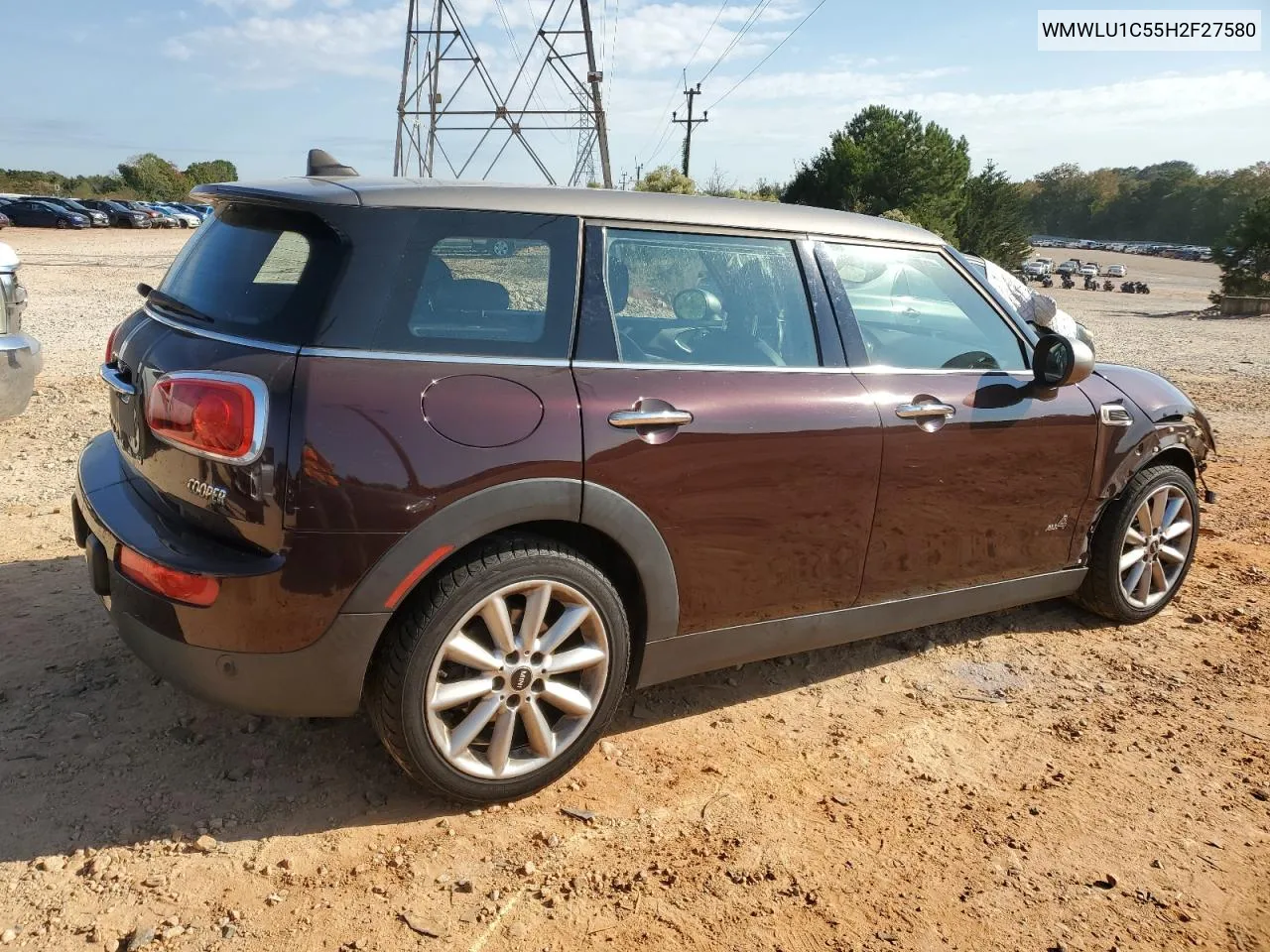 2017 Mini Cooper Clubman All4 VIN: WMWLU1C55H2F27580 Lot: 75201634