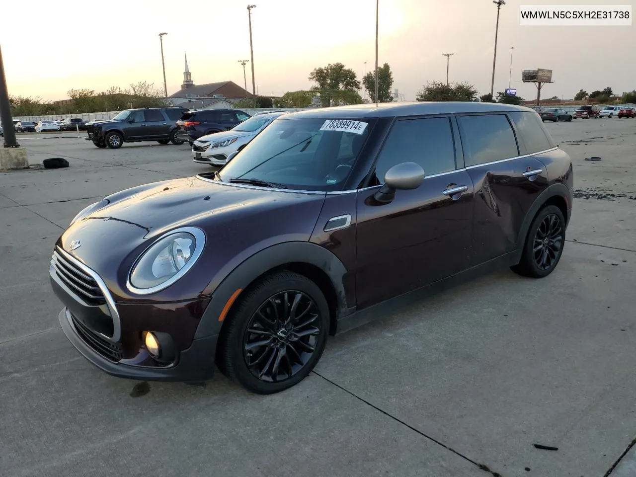 2017 Mini Cooper Clubman VIN: WMWLN5C5XH2E31738 Lot: 78389914