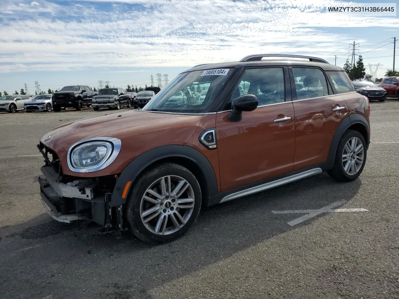 2017 Mini Cooper S Countryman VIN: WMZYT3C31H3B66445 Lot: 78665104