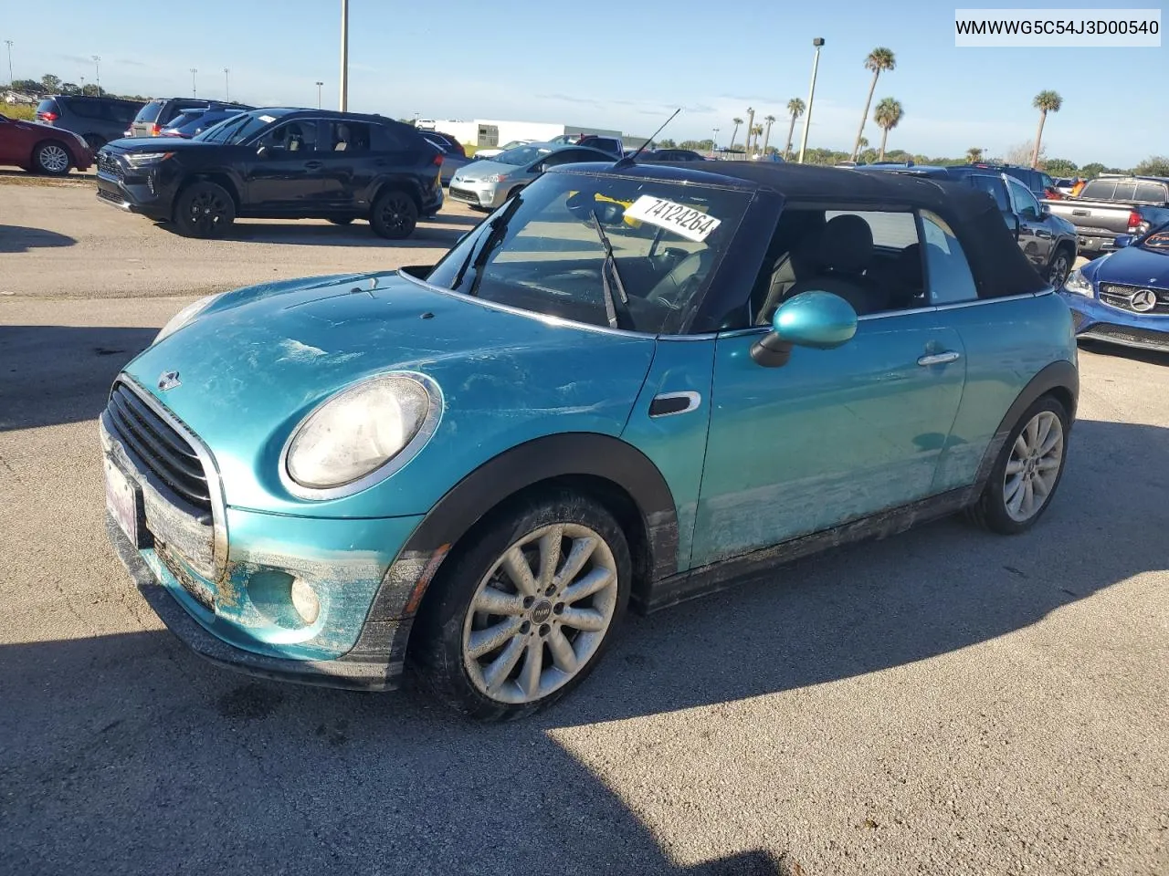 2018 Mini Cooper VIN: WMWWG5C54J3D00540 Lot: 74124264