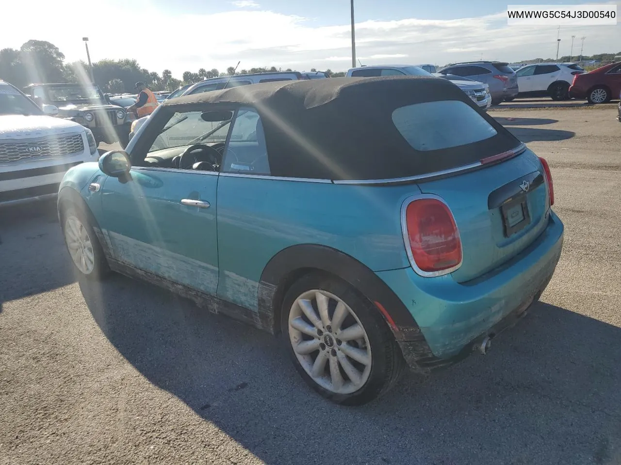 2018 Mini Cooper VIN: WMWWG5C54J3D00540 Lot: 74124264