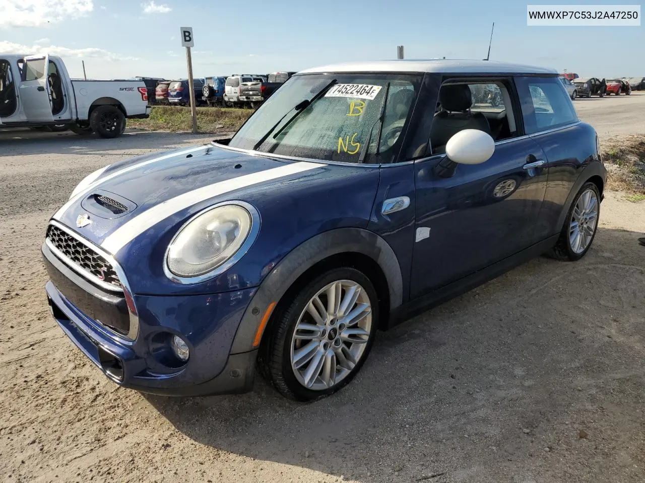 2018 Mini Cooper S VIN: WMWXP7C53J2A47250 Lot: 74522464