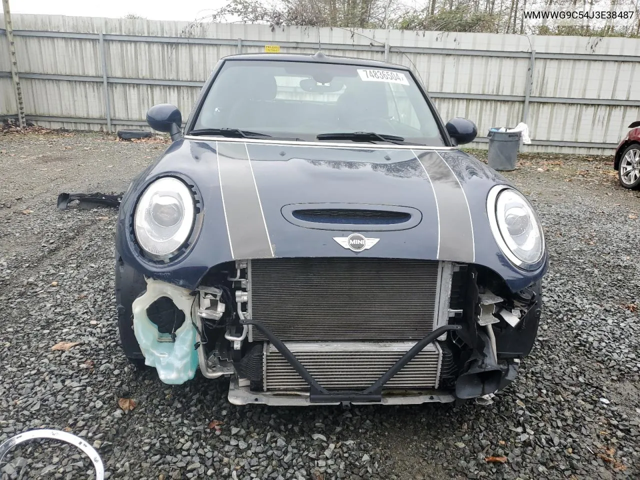 2018 Mini Cooper S VIN: WMWWG9C54J3E38487 Lot: 74836504