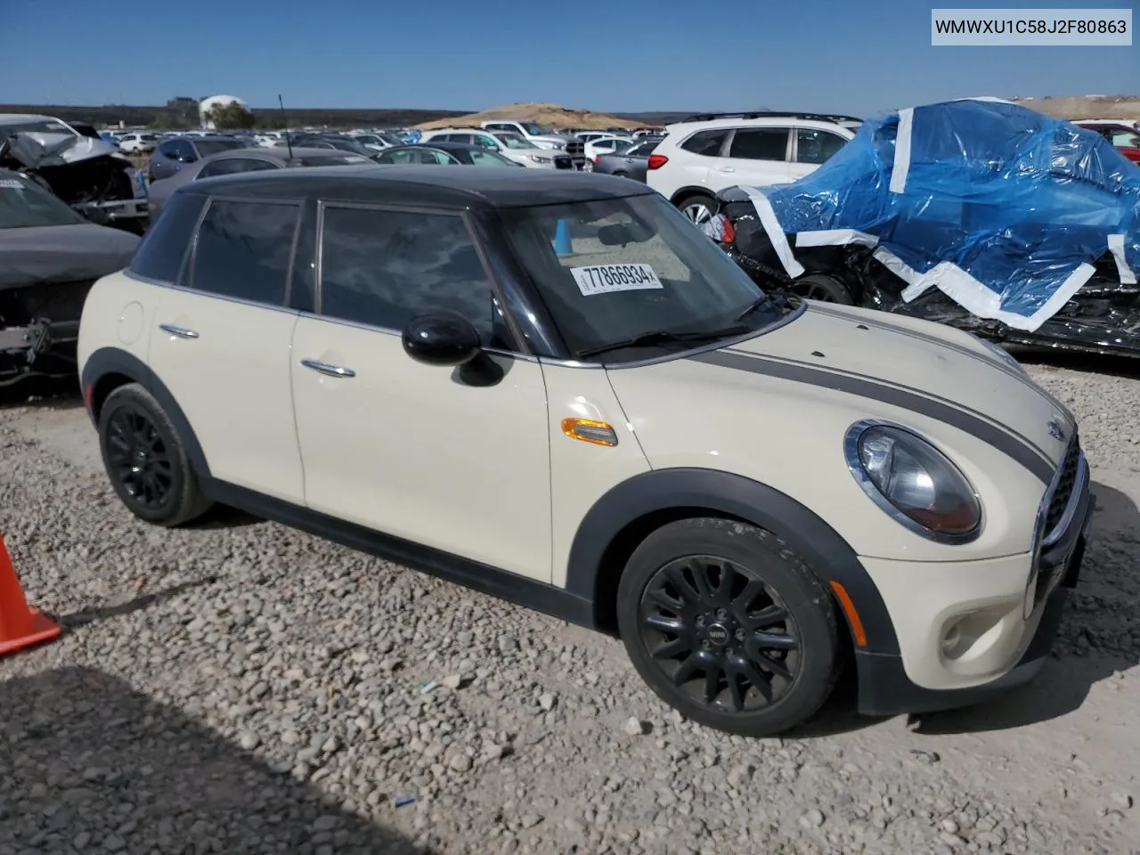 2018 Mini Cooper VIN: WMWXU1C58J2F80863 Lot: 77866934