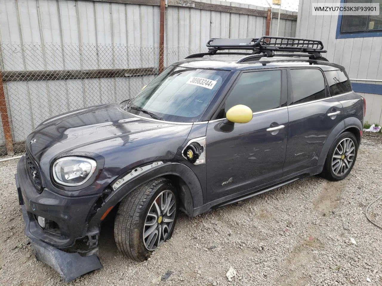 2019 Mini Cooper S E Countryman All4 VIN: WMZYU7C53K3F93901 Lot: 69345474