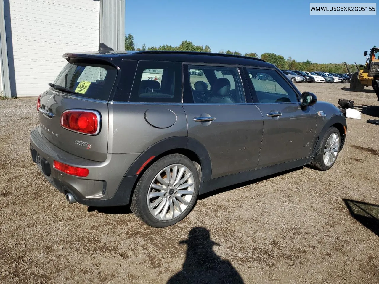 2019 Mini Cooper S Clubman All4 VIN: WMWLU5C5XK2G05155 Lot: 70914514