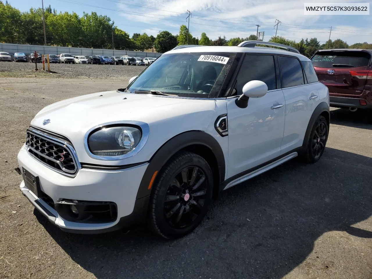 2019 Mini Cooper S Countryman All4 VIN: WMZYT5C57K3G93622 Lot: 70916044