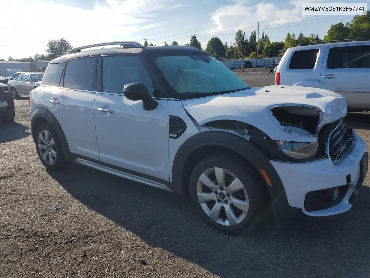 2019 Mini Cooper Countryman All4 VIN: WMZYV5C51K3F57741 Lot: 71293094