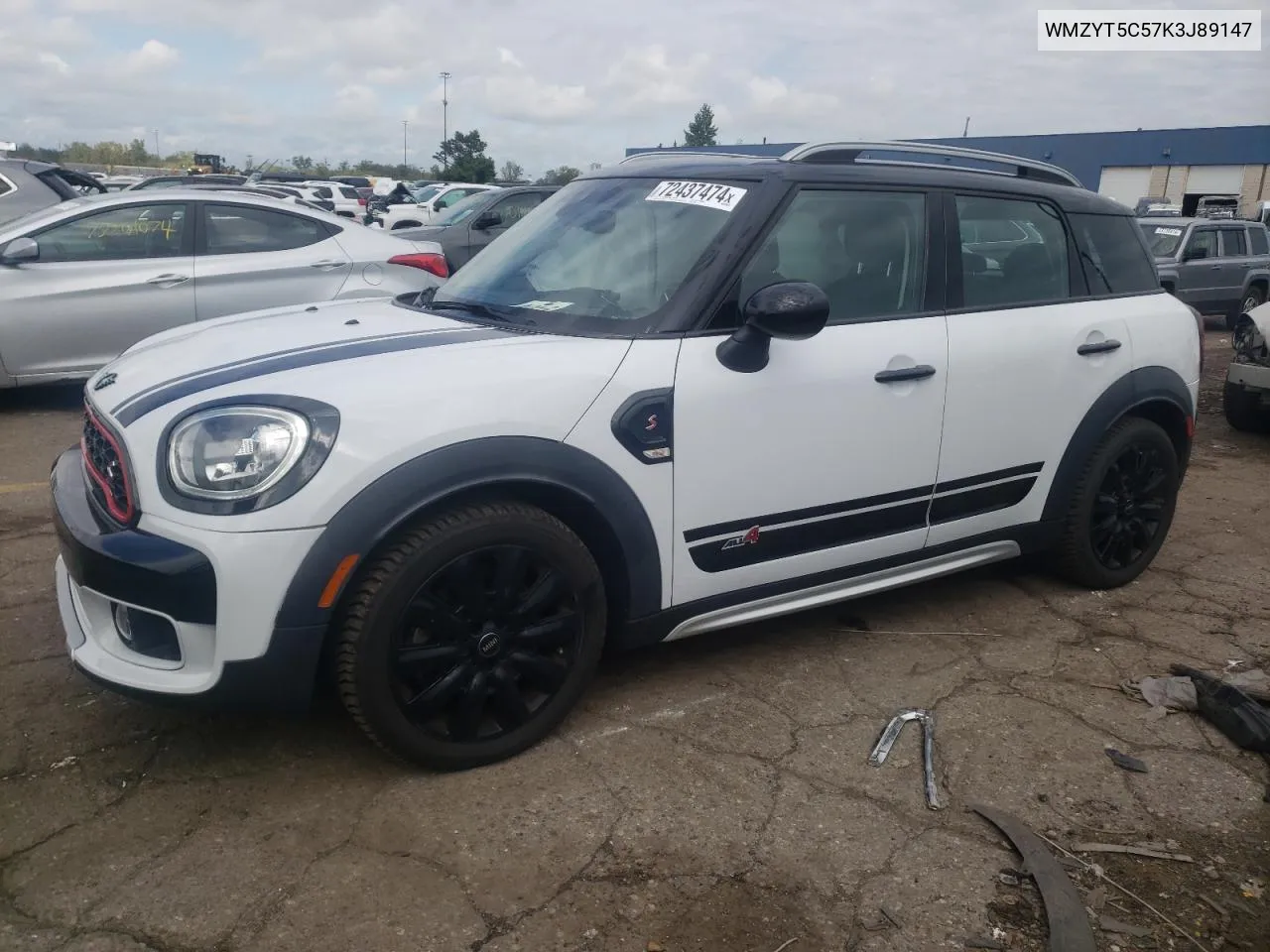 2019 Mini Cooper S Countryman All4 VIN: WMZYT5C57K3J89147 Lot: 72437474