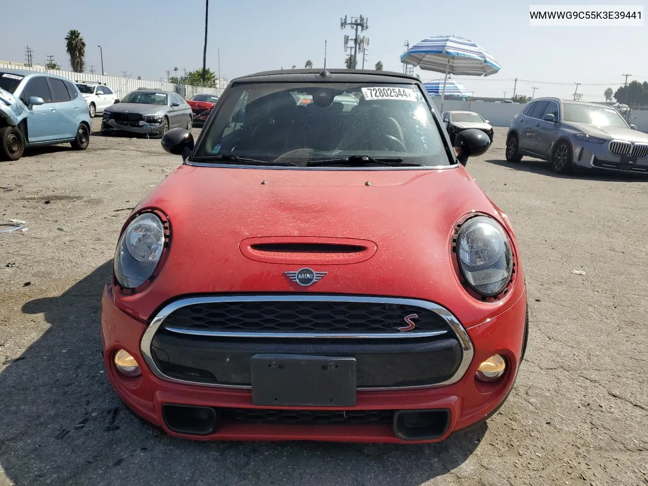 2019 Mini Cooper S VIN: WMWWG9C55K3E39441 Lot: 72802544