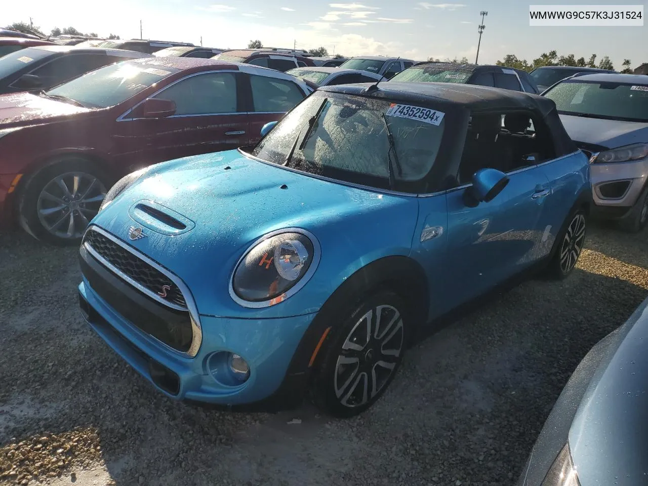 2019 Mini Cooper S VIN: WMWWG9C57K3J31524 Lot: 74352594