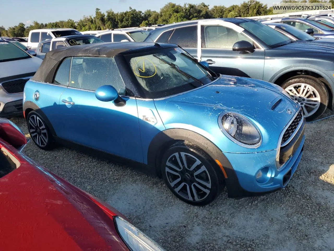 2019 Mini Cooper S VIN: WMWWG9C57K3J31524 Lot: 74352594