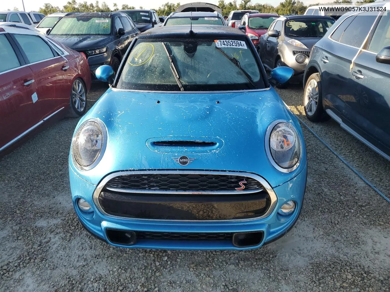 2019 Mini Cooper S VIN: WMWWG9C57K3J31524 Lot: 74352594