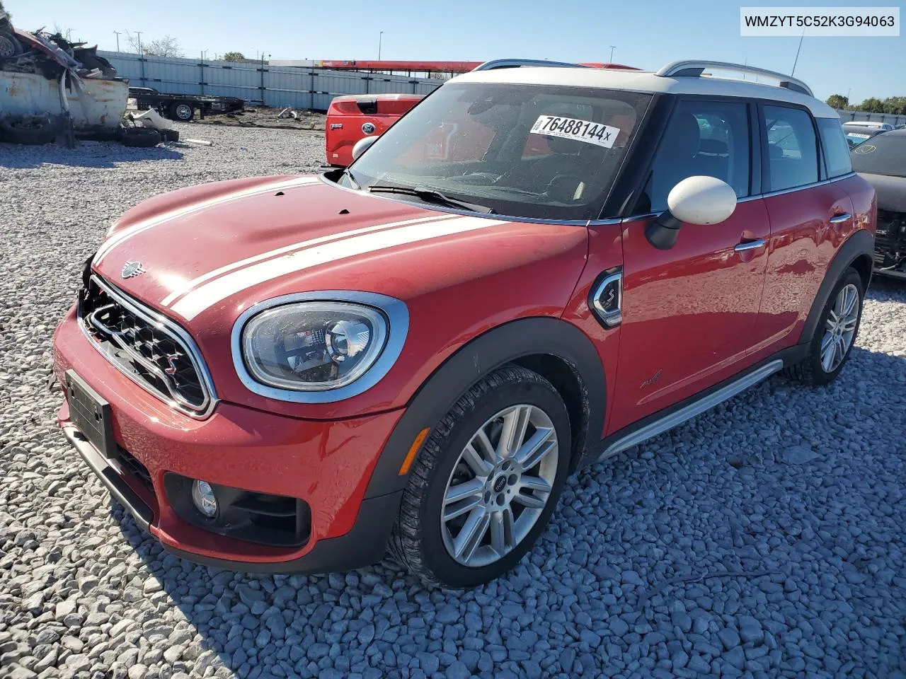 WMZYT5C52K3G94063 2019 Mini Cooper S Countryman All4