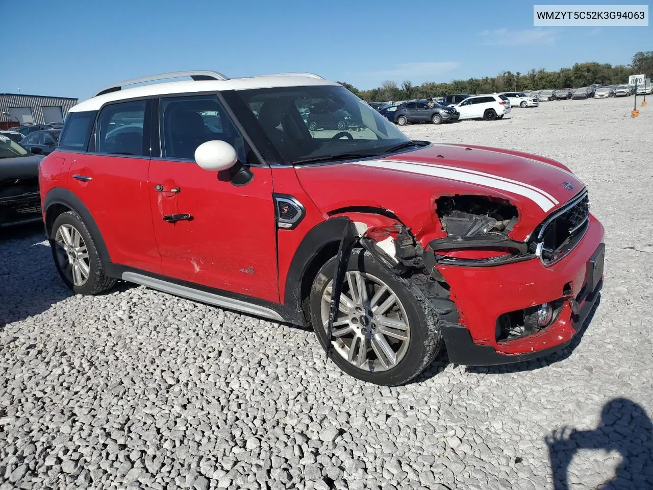 WMZYT5C52K3G94063 2019 Mini Cooper S Countryman All4