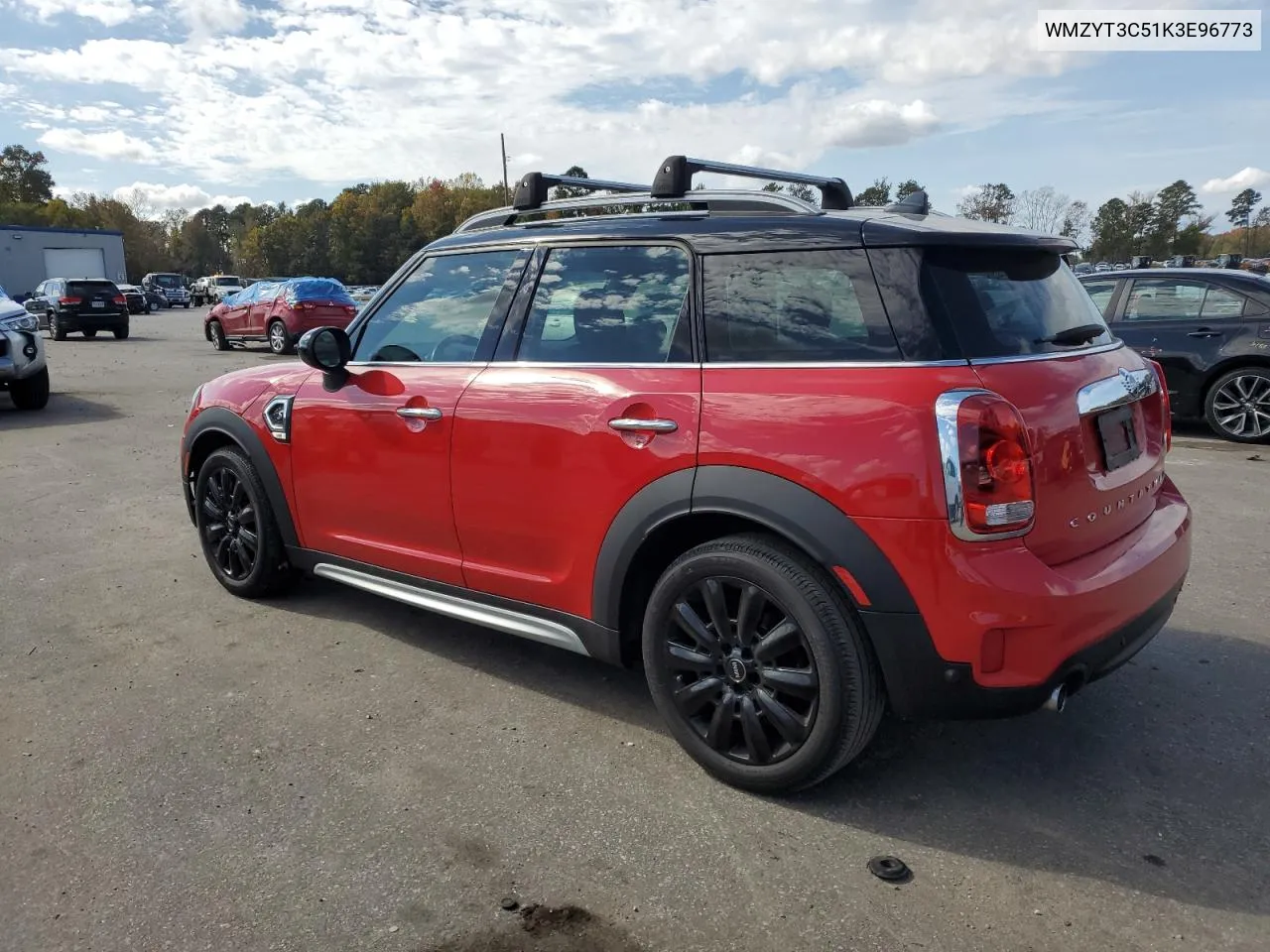 2019 Mini Cooper S Countryman VIN: WMZYT3C51K3E96773 Lot: 78485634