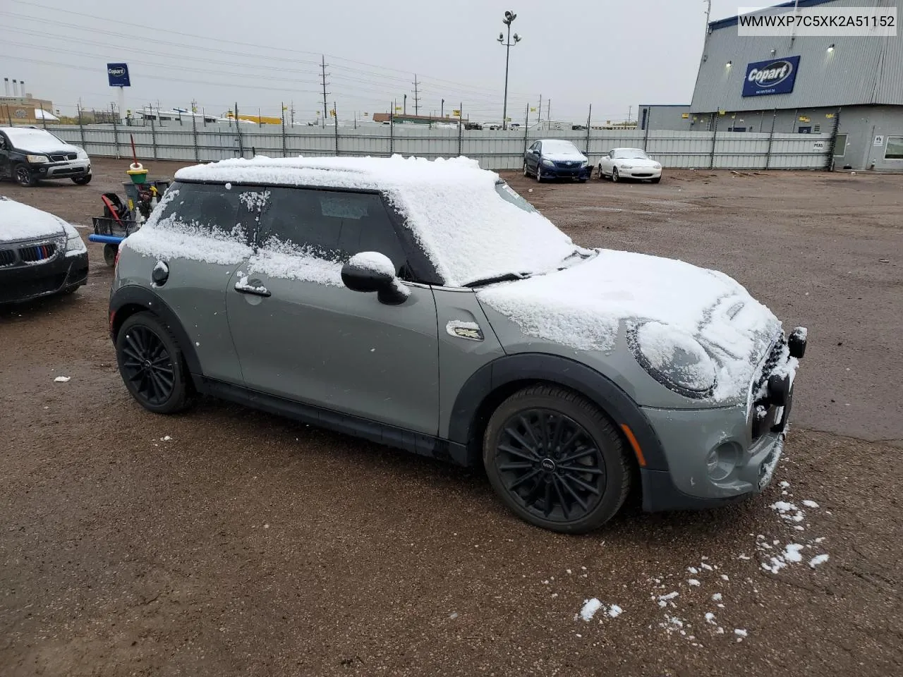 2019 Mini Cooper S VIN: WMWXP7C5XK2A51152 Lot: 79293404