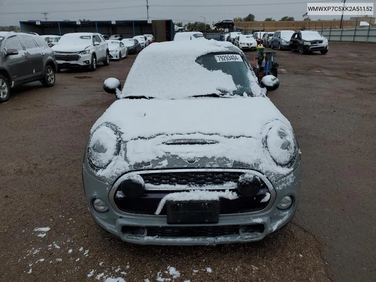 2019 Mini Cooper S VIN: WMWXP7C5XK2A51152 Lot: 79293404