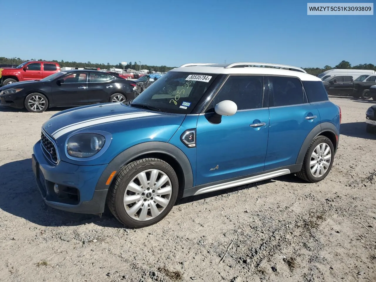 2019 Mini Cooper S Countryman All4 VIN: WMZYT5C51K3G93809 Lot: 80535784