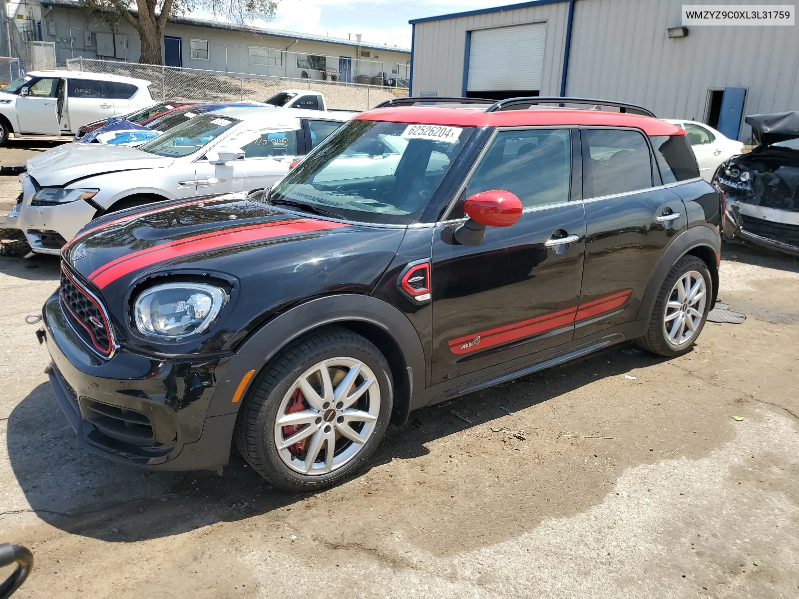 2020 Mini Cooper Jcw Countryman All4 VIN: WMZYZ9C0XL3L31759 Lot: 62526204