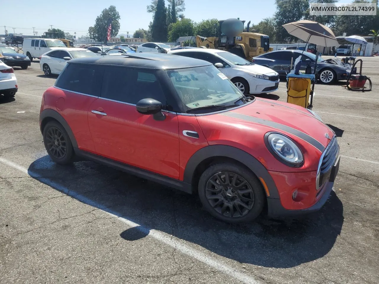 2020 Mini Cooper VIN: WMWXR3C07L2L74399 Lot: 70055764