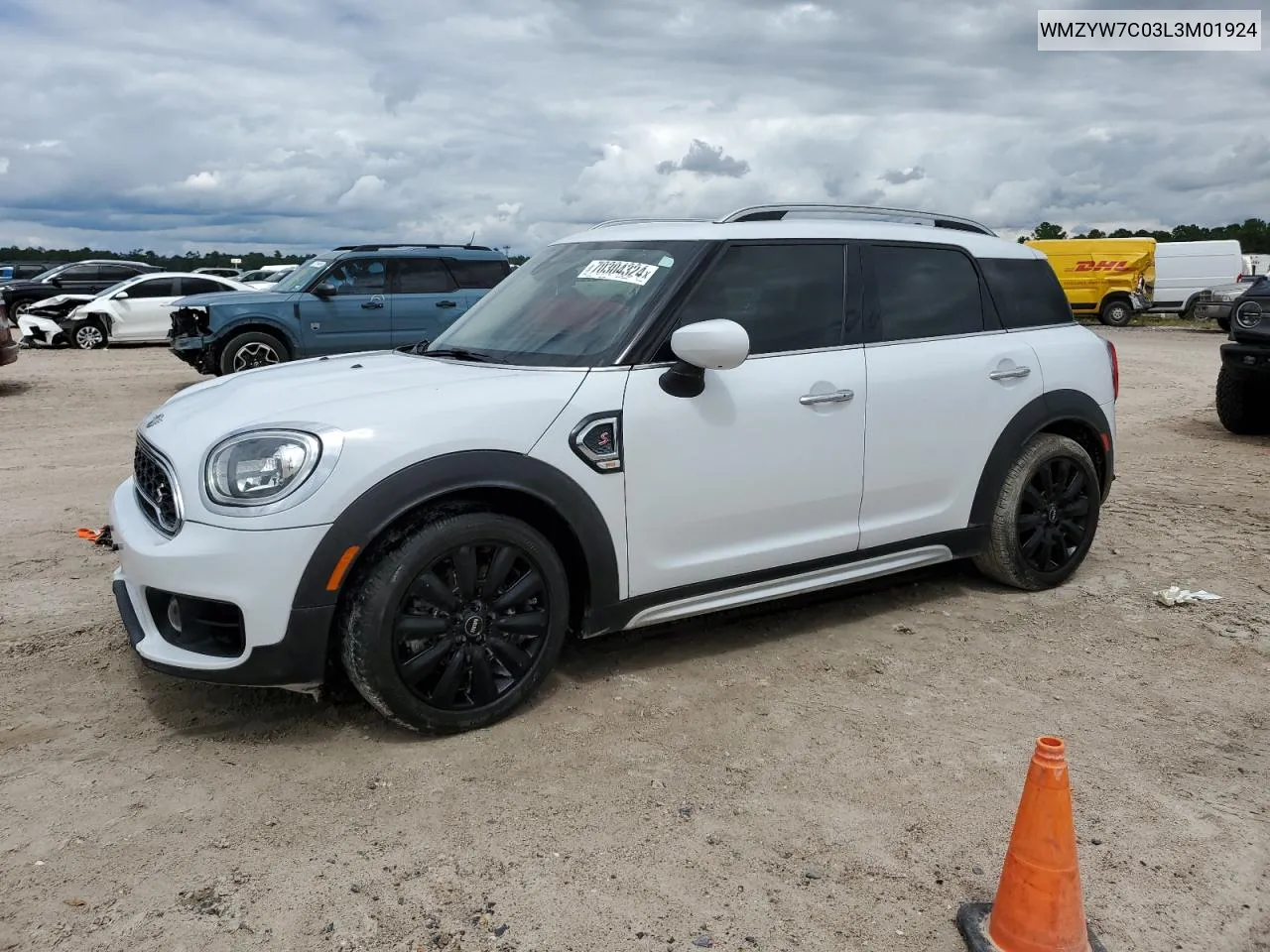 2020 Mini Cooper S Countryman VIN: WMZYW7C03L3M01924 Lot: 70304324