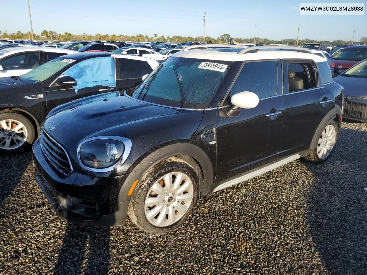 2020 Mini Cooper Countryman VIN: WMZYW3C02L3M28038 Lot: 73915944