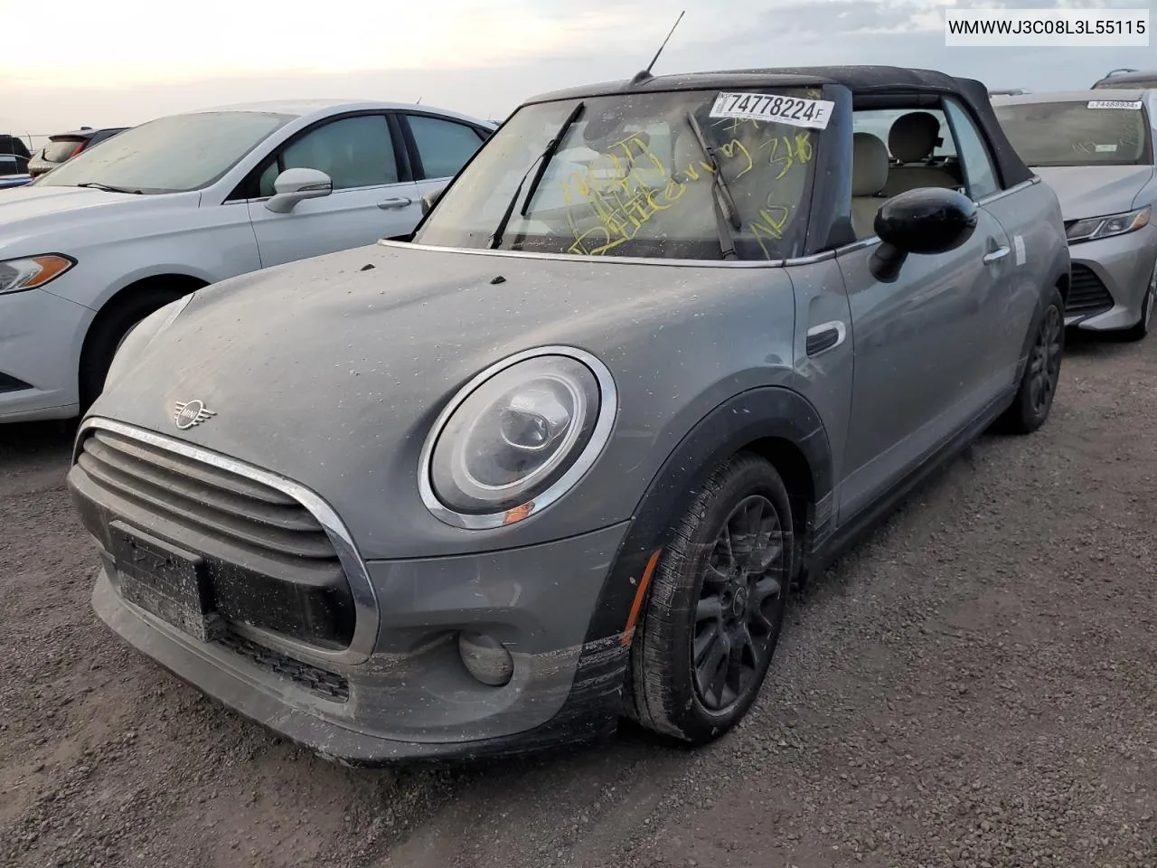 2020 Mini Cooper VIN: WMWWJ3C08L3L55115 Lot: 74778224