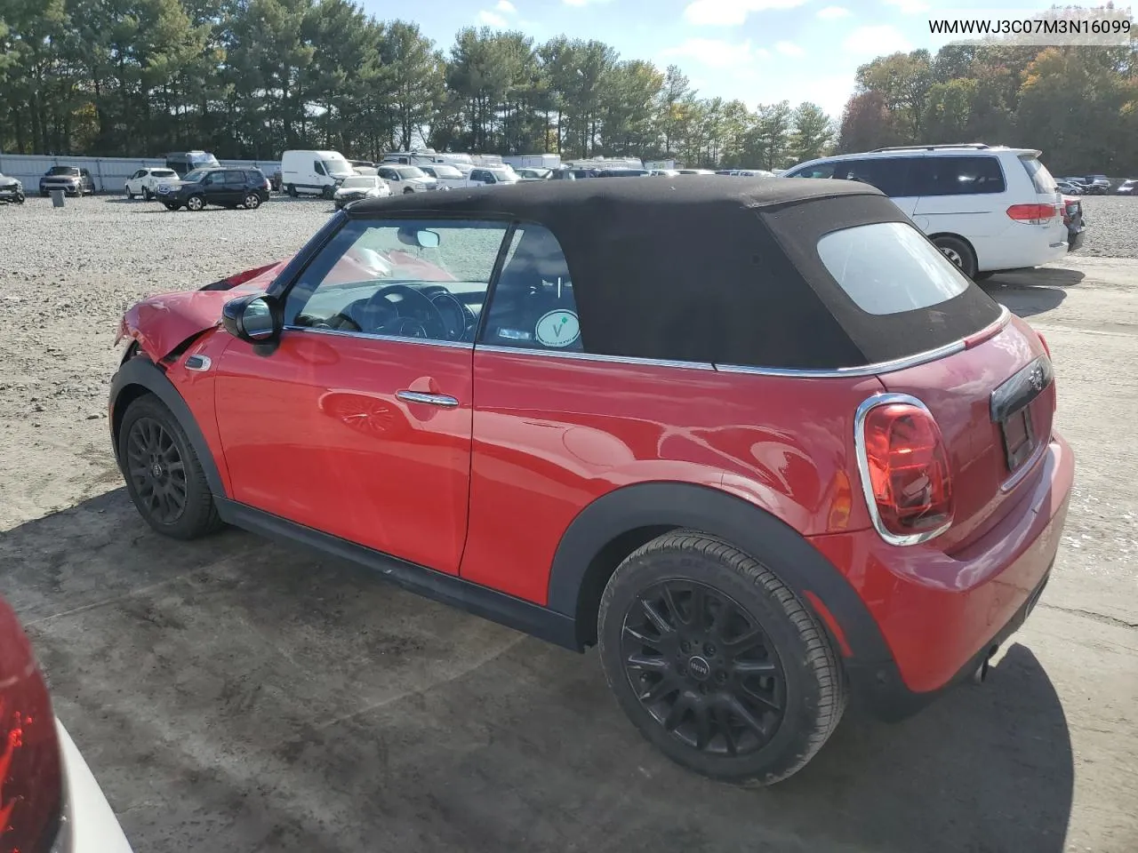 2021 Mini Cooper VIN: WMWWJ3C07M3N16099 Lot: 75811254