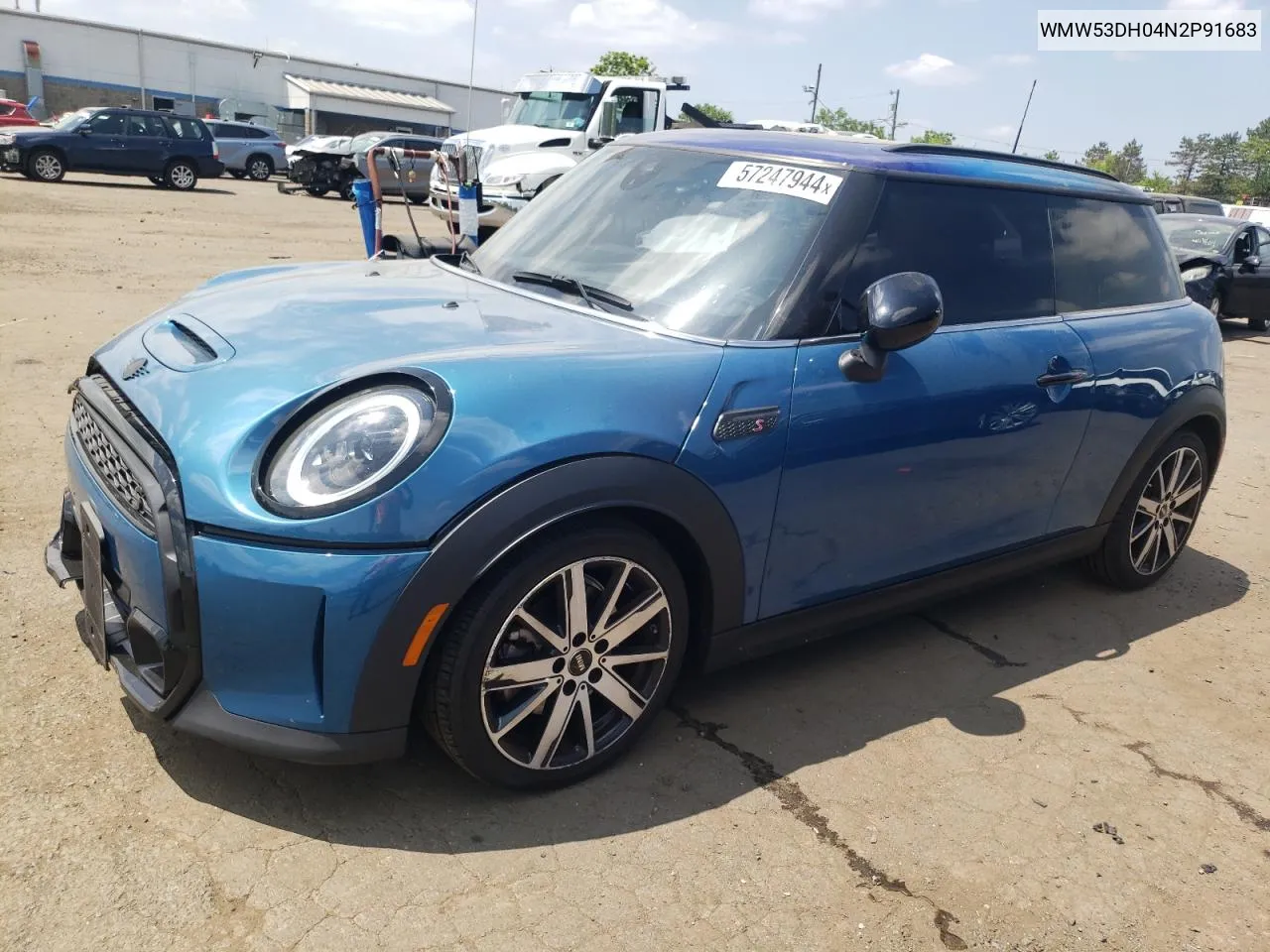 2022 Mini Cooper S VIN: WMW53DH04N2P91683 Lot: 57247944