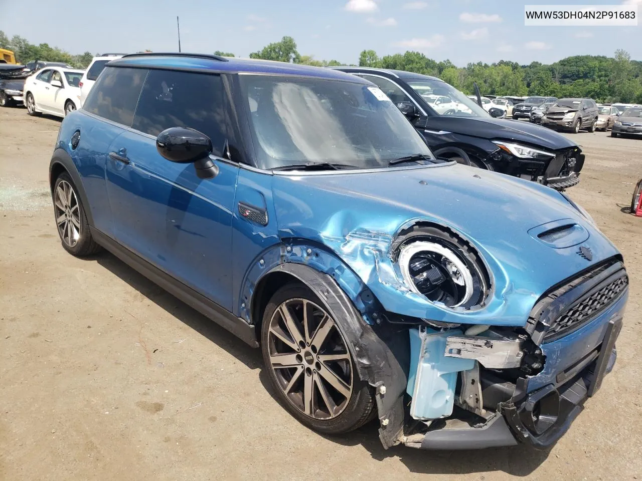 2022 Mini Cooper S VIN: WMW53DH04N2P91683 Lot: 57247944