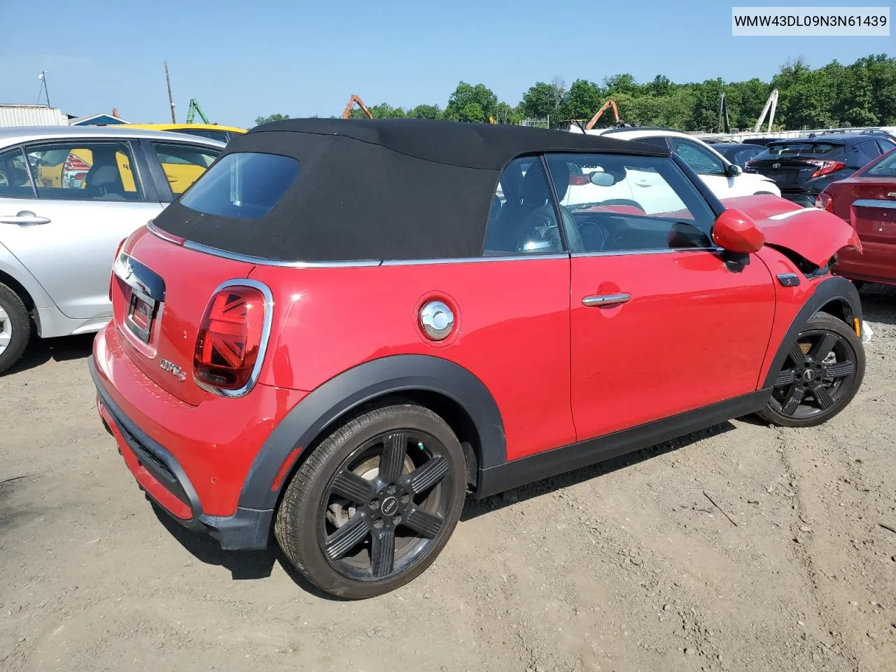 2022 Mini Cooper S VIN: WMW43DL09N3N61439 Lot: 60082884