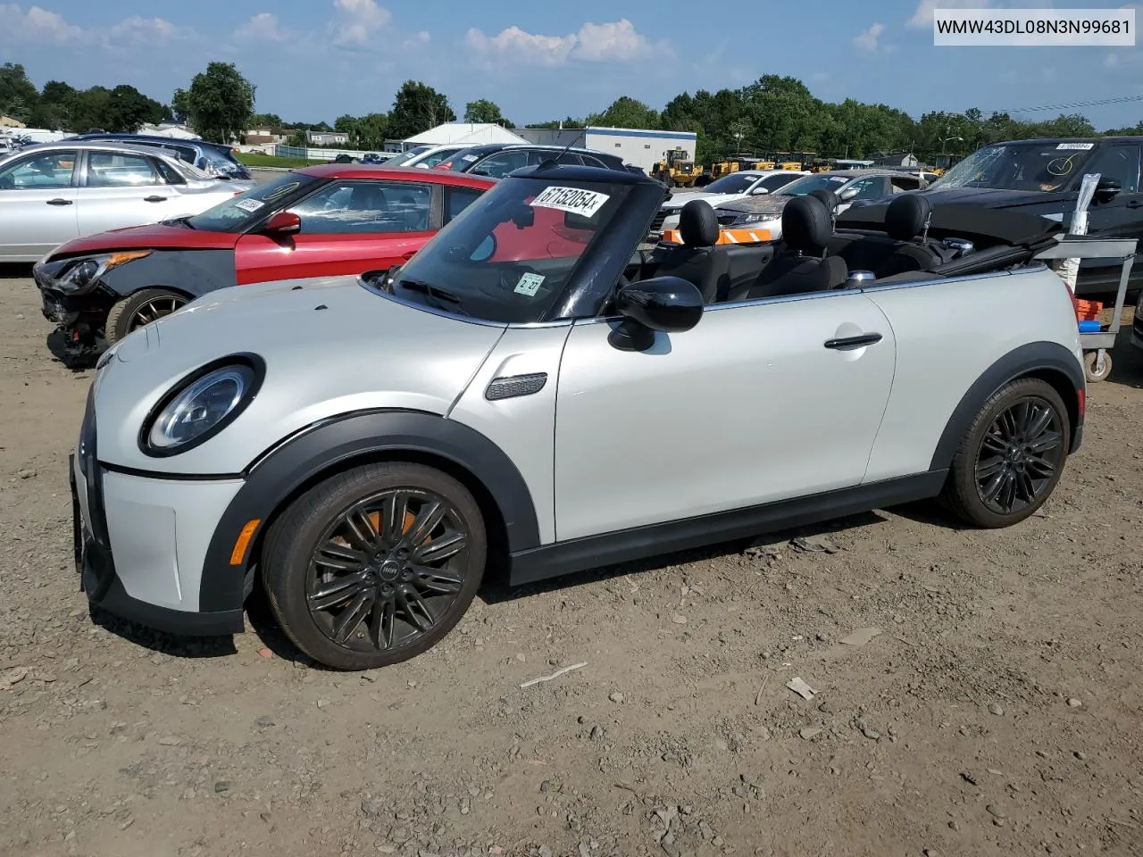 2022 Mini Cooper S VIN: WMW43DL08N3N99681 Lot: 67152054