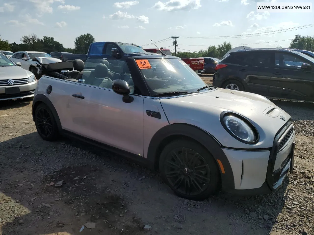 2022 Mini Cooper S VIN: WMW43DL08N3N99681 Lot: 67152054